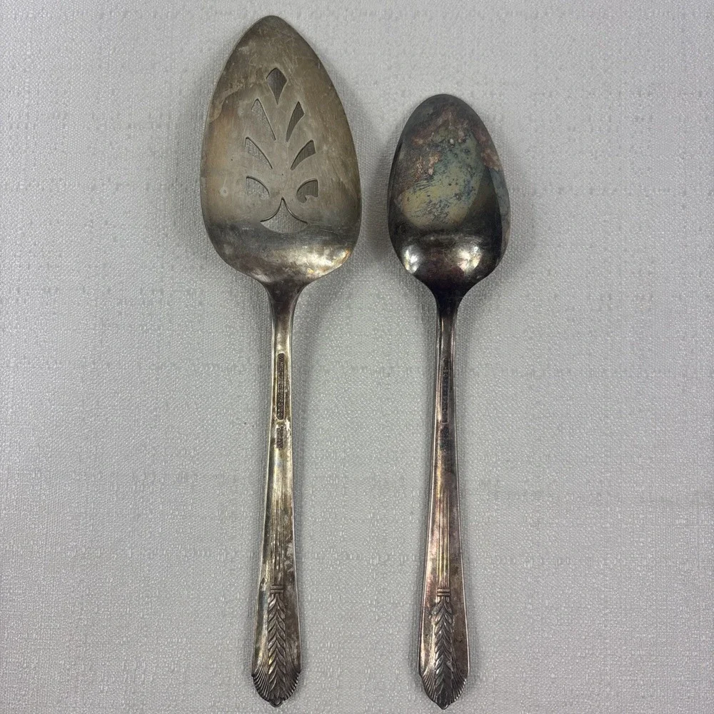 International Silver Co. Allure Silverplate‎ Pie Server And Spoon Set